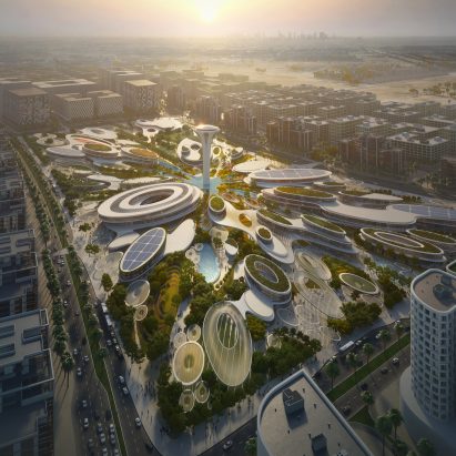 Zaha Hadid Architects wins contest for water-inspired cultural hub in UAE