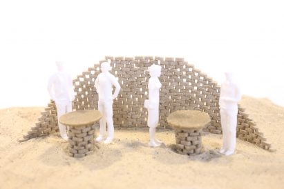 Finite alternative concrete made from desert sand