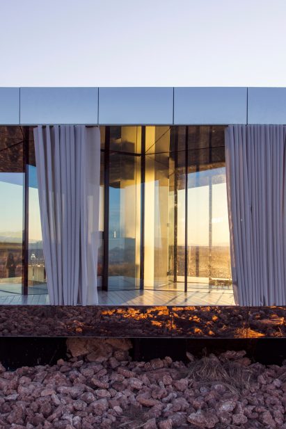 Glass Pavilion by OFIS Arhitekti provides a platform for star gazing in a Spanish desert