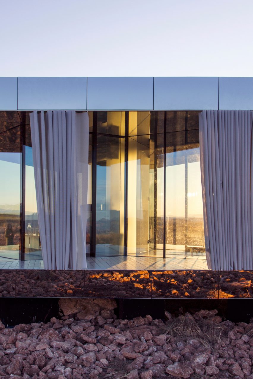 Glass Pavilion by OFIS Arhitekti provides a platform for star gazing in a Spanish desert