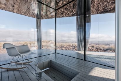 Glass Pavilion by OFIS Arhitekti provides a platform for star gazing in a Spanish desert