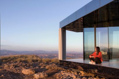Glass Pavilion by OFIS Arhitekti provides a platform for star gazing in a Spanish desert