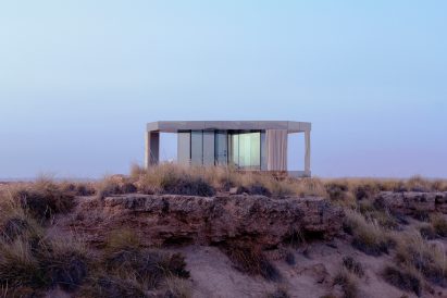 Glass Pavilion by OFIS Arhitekti provides a platform for star gazing in a Spanish desert