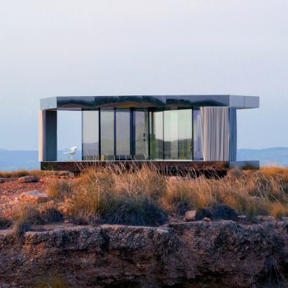 Glass Pavilion by OFIS Arhitekti provides a platform for star gazing in a Spanish desert