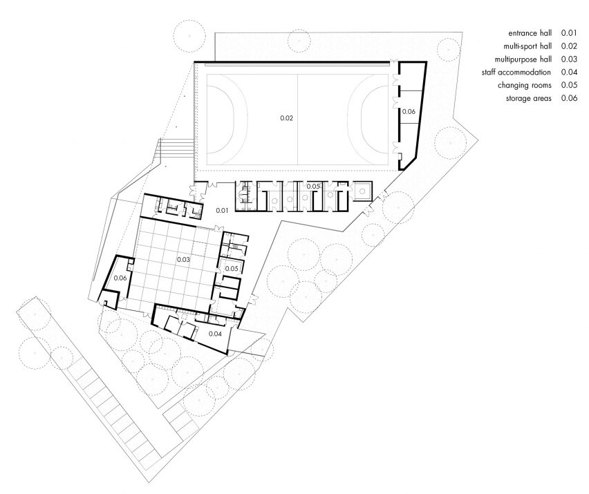 Human Rights sports centre in Strasbourg by Dominique Coulon & Associés