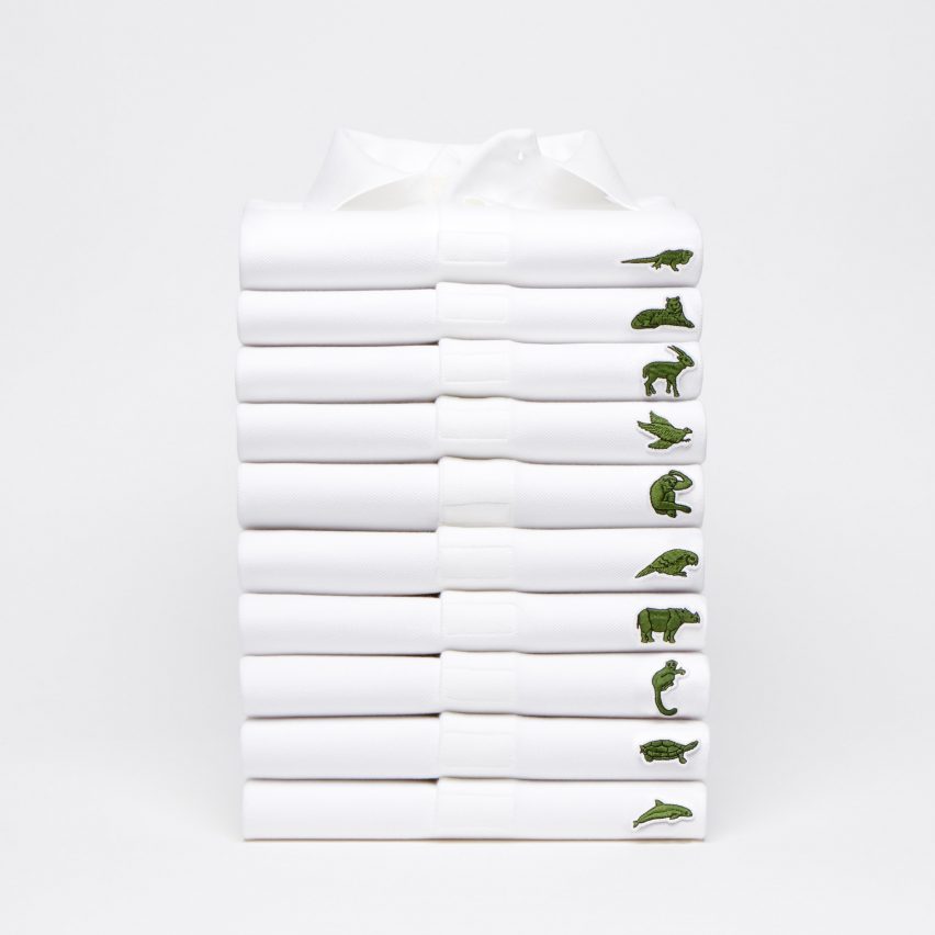 Lacoste's crocodile logo is replaced by endangered species for limited edition polo shirts