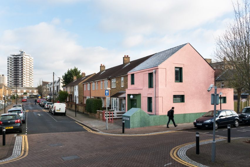 Pink-and-green house by Office S&M is an antidote to London's bland rental market