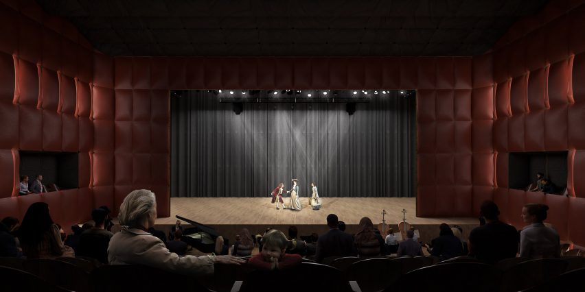 BIG designs "bow-tie-shaped" theatre for Albania's capital city