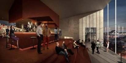 BIG designs "bow-tie-shaped" theatre for Albania's capital city
