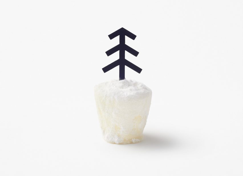 Nendo designs cheesecake that looks like a snowy landscape