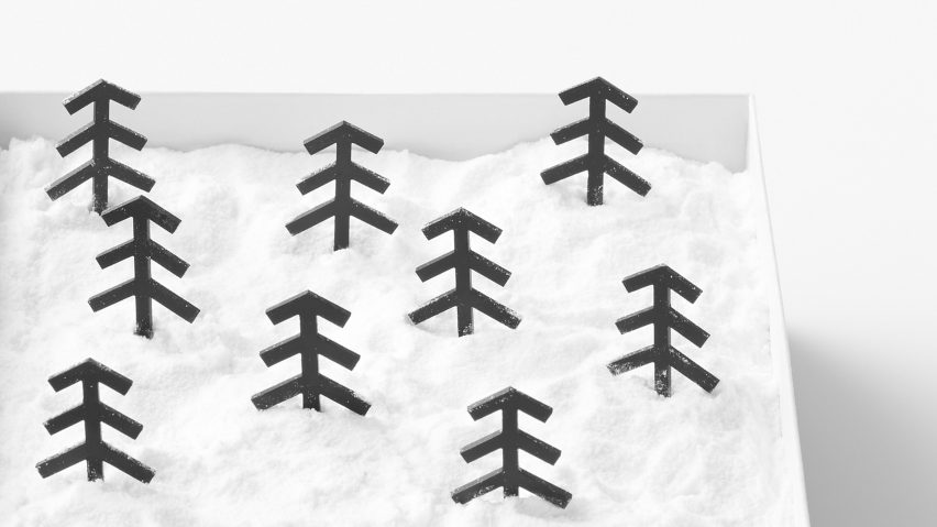 Nendo designs cheesecake that looks like a snowy landscape