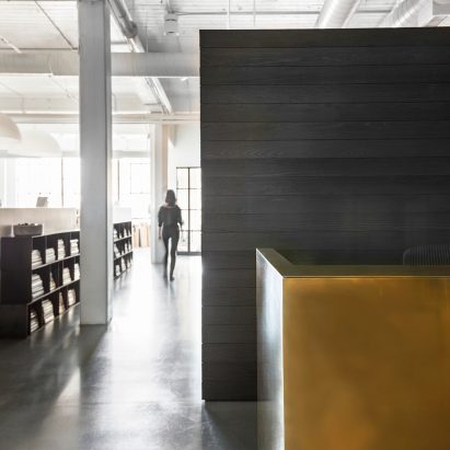 Nicole Hollis creates blackened wood library for its San Francisco studio