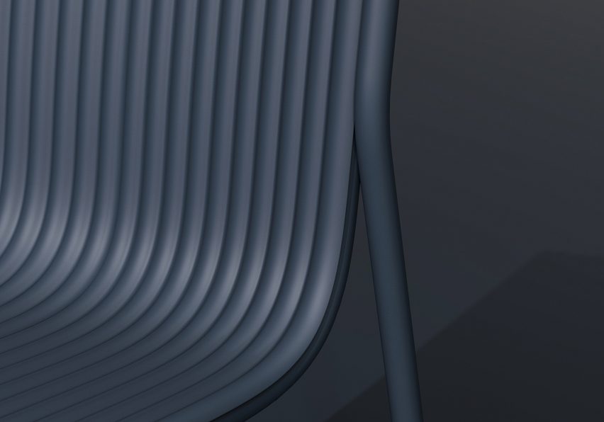 Ilseop Yoon creates pleated chairs from sheets of aluminium