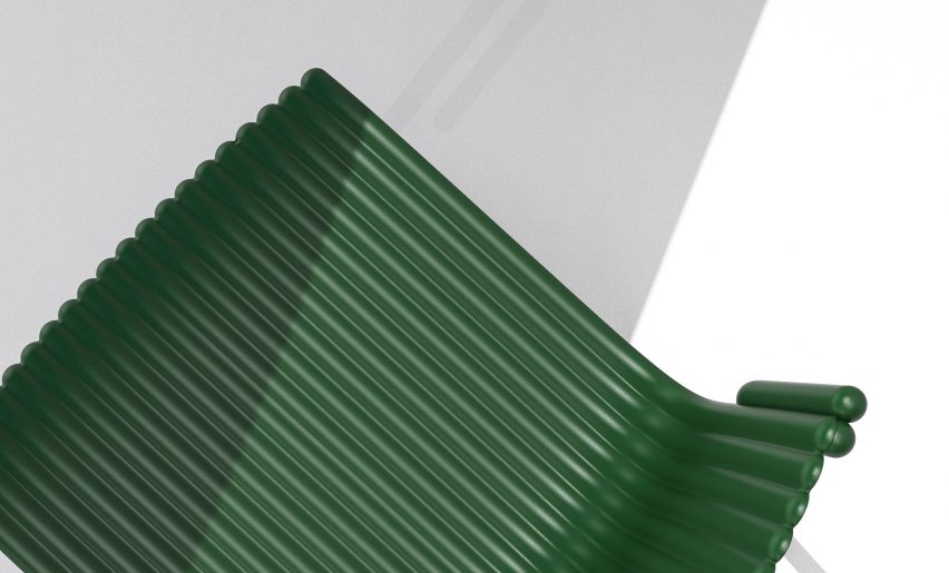 Ilseop Yoon creates pleated chairs from sheets of aluminium
