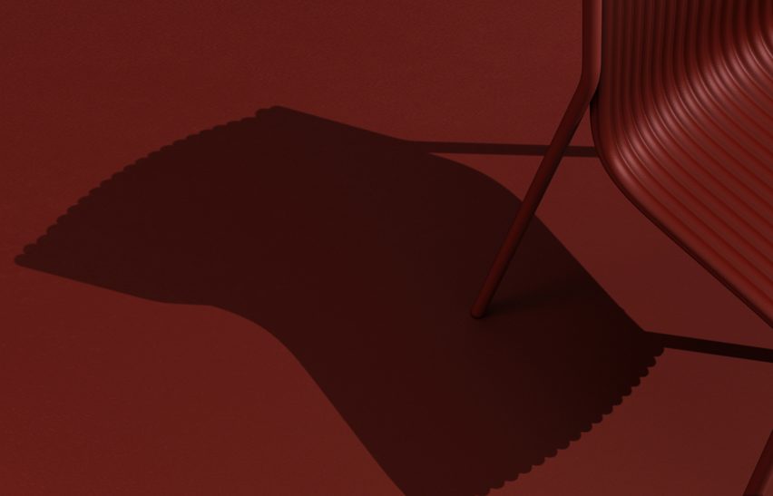 Ilseop Yoon creates pleated chairs from sheets of aluminium