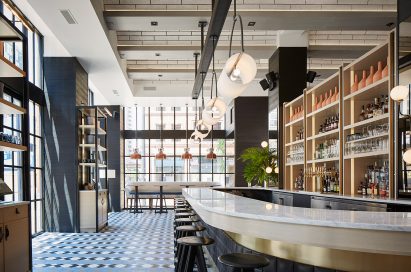 The Proxi restaurant occupies former printing house in Chicago