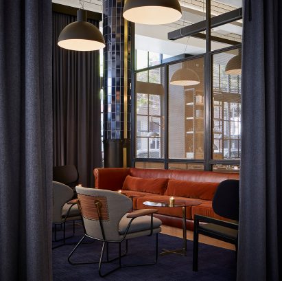 The Proxi restaurant occupies former printing house in Chicago