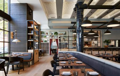 The Proxi restaurant occupies former printing house in Chicago