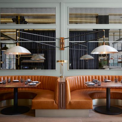 The Proxi restaurant occupies former printing house in Chicago