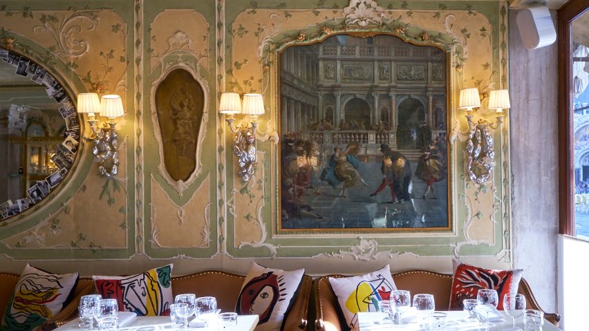 Philippe Starck restores time-worn interiors of the Quadri restaurant in Venice