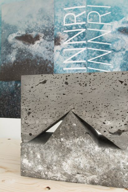 Reykjavik-based studio innriinnri has created a furniture piece made from natural materials found in Iceland's landscape
