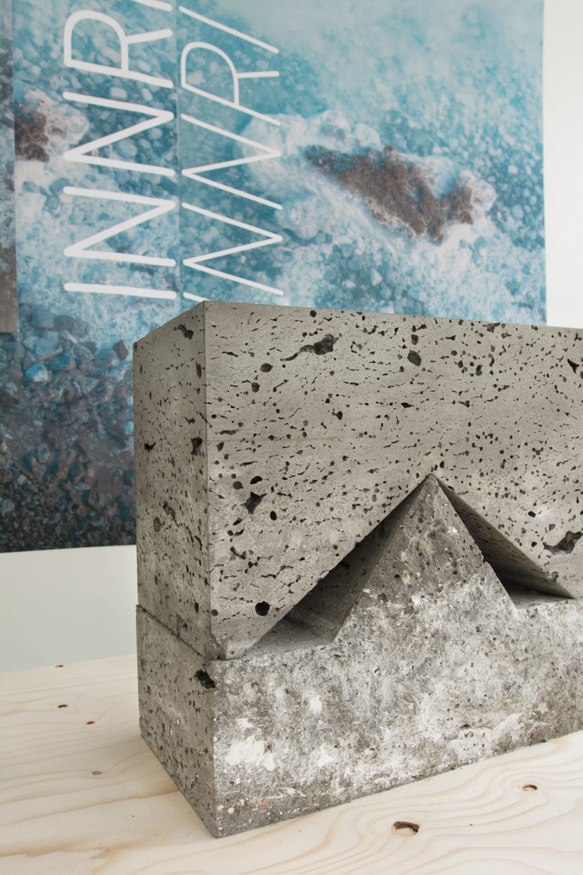 Reykjavik-based studio innriinnri has created a furniture piece made from natural materials found in Iceland's landscape