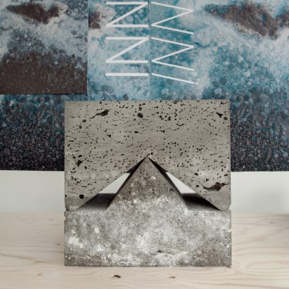 Innriinnri uses volcanic rock from Iceland to create sculptural table