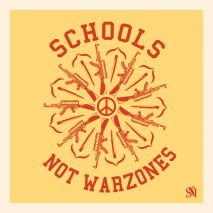Shepard Fairey's Schools Not Warzones poster