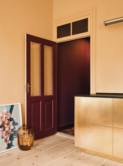 Gold Reform kitchen in Stine Goya Copenhagen offices