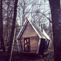 Low-cost micro home is made from timber and scavenged materials