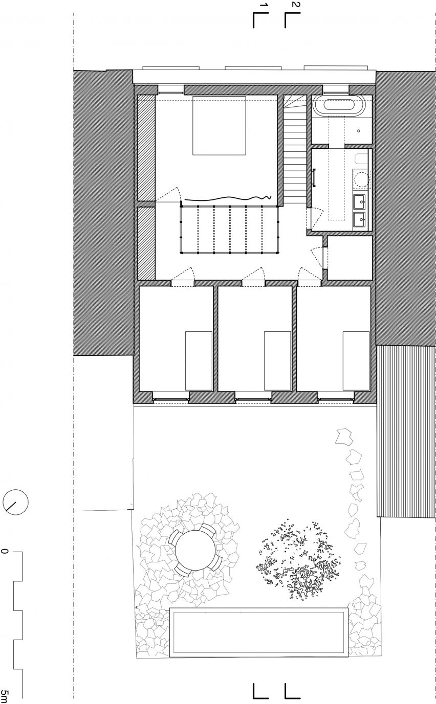 Ghent house by Atelier Vens Vanbelle features arching spaces extruded into new white volume