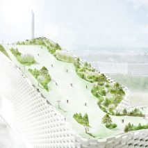 SLA have unveiled plans for a ski slope atop BIG's Amager Bakke Waste-To-Energy Plant