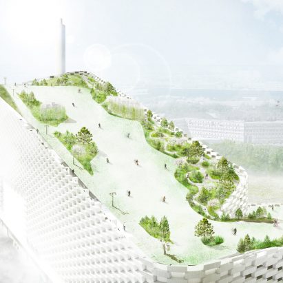 SLA have unveiled plans for a ski slope atop BIG's Amager Bakke Waste-To-Energy Plant