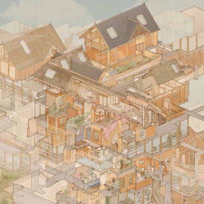 Matt Lucraft's Dagenham Breach Housing Co-operative is a plan for a settlement of self-built and customisable homes that seeks to tackle the scarcity of affordable housing in the British capital.