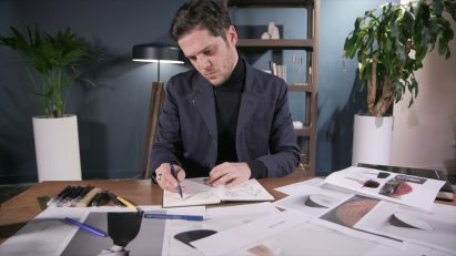 Simone Gerbino's design for a hat-inspired lamp was shortlisted for TalentLab, the brand's platform for emerging designers.