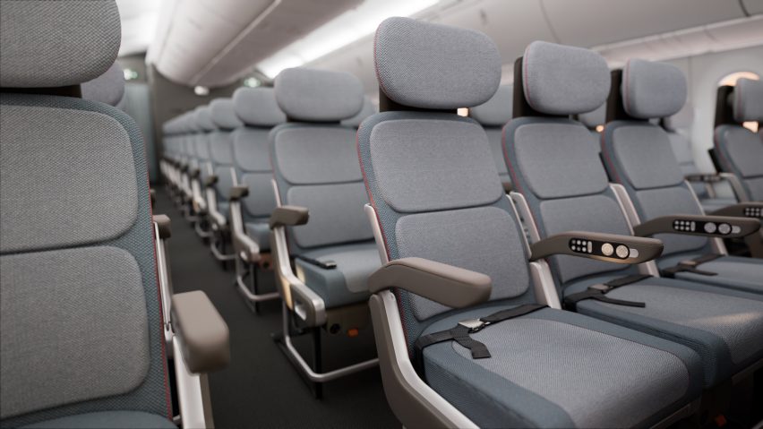 PearsonLloyd redesigns economy-class aeroplane seating to make better use of space