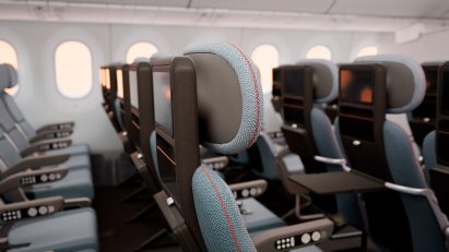 PearsonLloyd economy class airplane seating concept