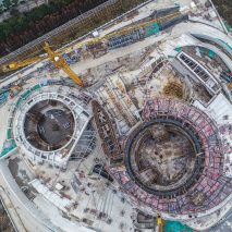 Drone footage shows progress on Ennead Architects’ Shanghai Planetarium