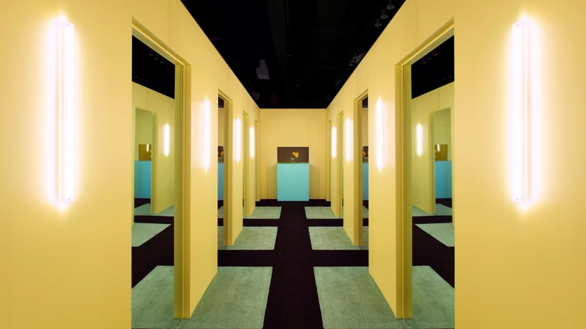 Bold patterns, mirrors and secret doors trick visitors to maze installation in New York