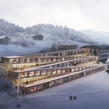 BIG reveals plans for Swiss hotel with zigzagging ski slope on its roof