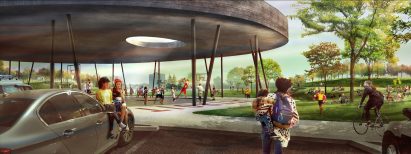 Detroit West Riverfront Park by MVVA and David Adjaye