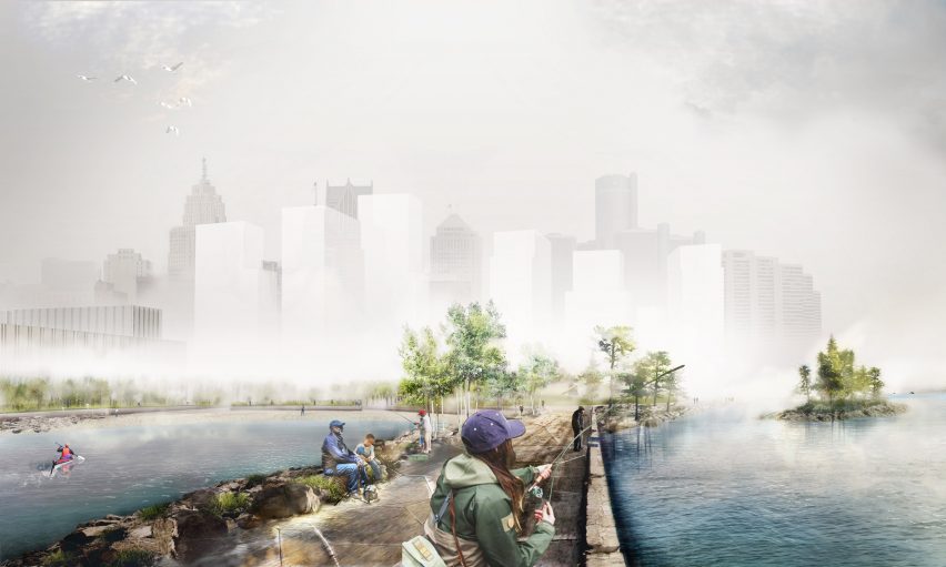 Detroit West Riverfront Park by MVVA and David Adjaye