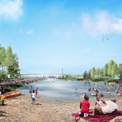 Detroit West Riverfront Park by MVVA and David Adjaye