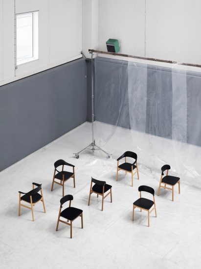 Simon Legald's Herit chair for Normann Copenhagen is "draped in nostalgia"