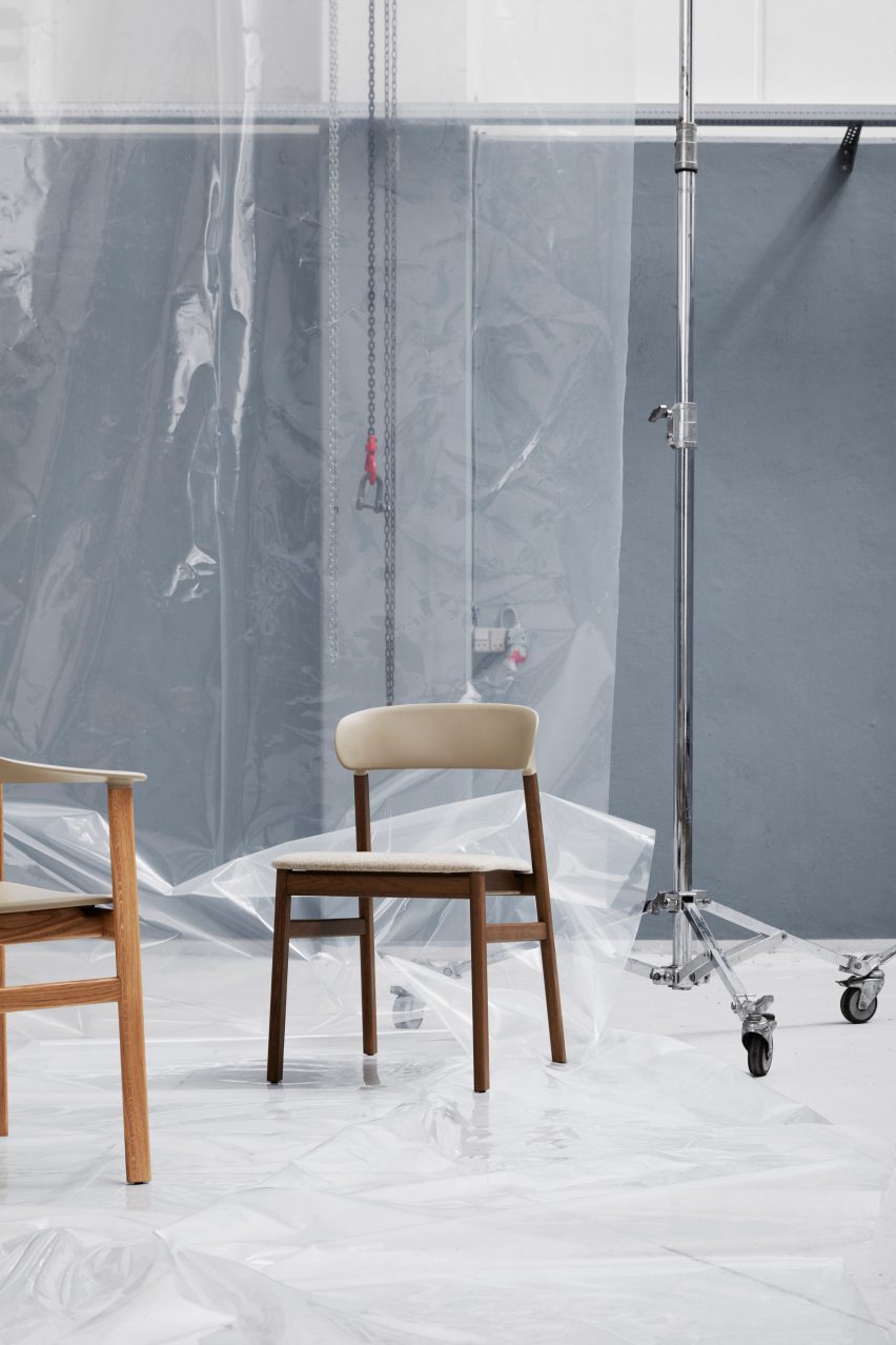 Simon Legald's Herit chair for Normann Copenhagen is "draped in nostalgia"