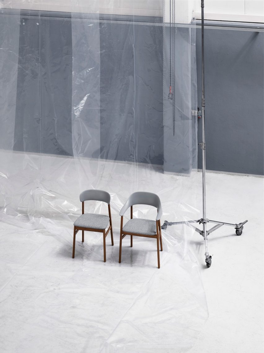 Simon Legald's Herit chair for Normann Copenhagen is "draped in nostalgia"
