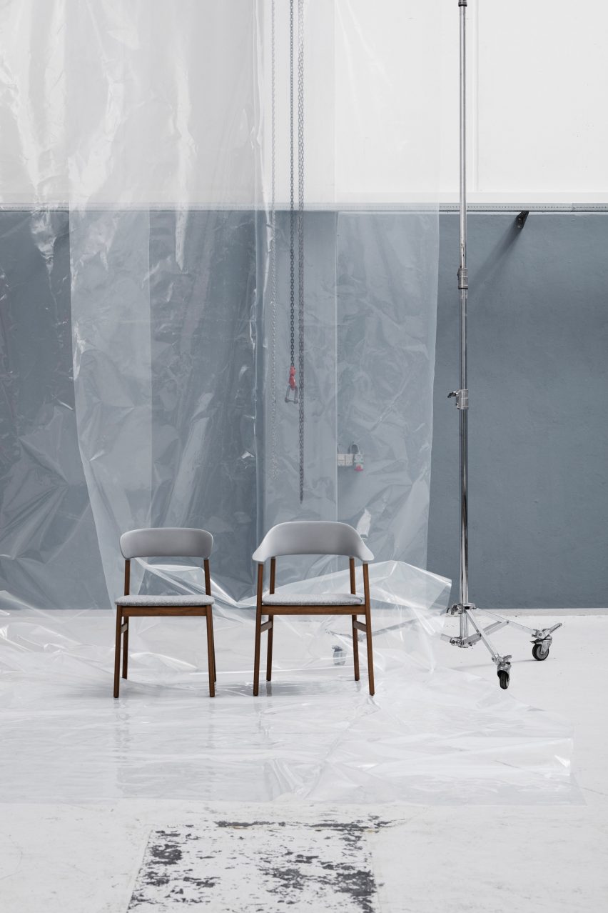 Simon Legald's Herit chair for Normann Copenhagen is "draped in nostalgia"