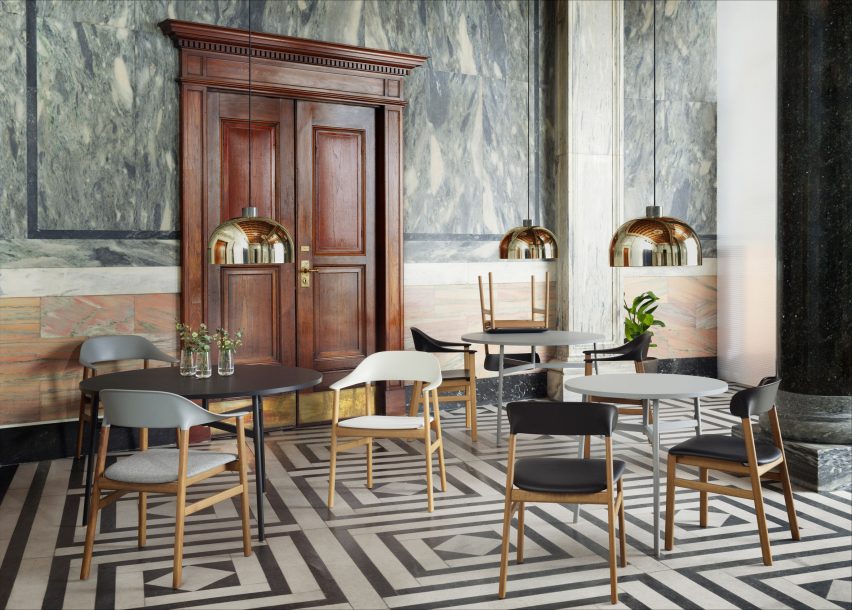 Simon Legald's Herit chair for Normann Copenhagen is "draped in nostalgia"