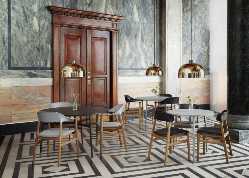 Simon Legald's Herit chair for Normann Copenhagen is "draped in nostalgia"