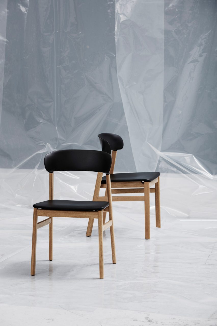 Simon Legald's Herit chair for Normann Copenhagen is "draped in nostalgia"
